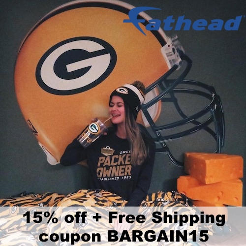 Fathead Coupon 15 off Regular Price items + Free S/H code BARGAIN15