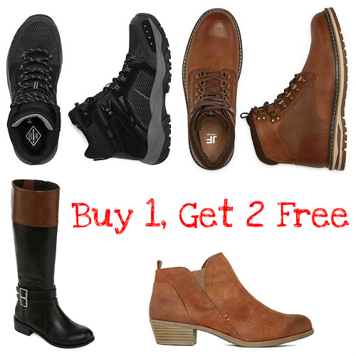 jcpenney buy 1 get 2 free shoes