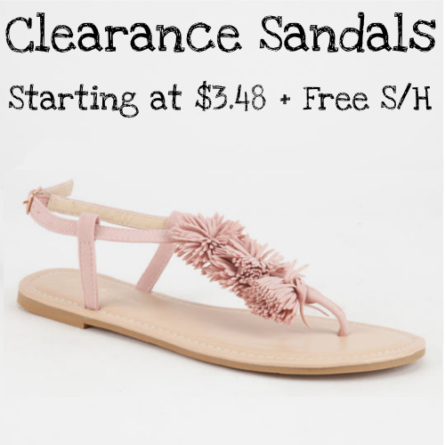 Up to 77% off Clearance Sandals : Starting at $3.48 + Free S/H ...