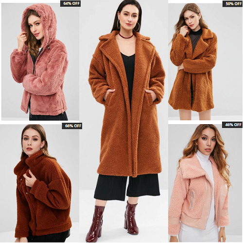 Women’s Fluffy Coats : Up to 66% off + Extra 15% off | MyBargainBuddy.com