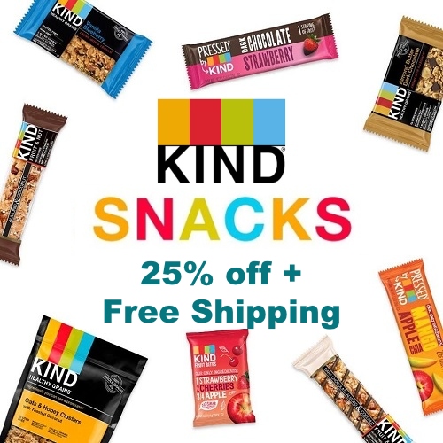 Kind Snacks Subscription : 25% off + Free S/H | MyBargainBuddy.com