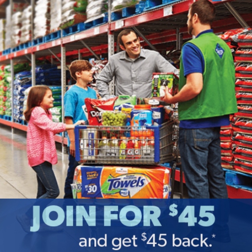 Sam’s Club Membership + Free 45 Shopping Credit Only 45