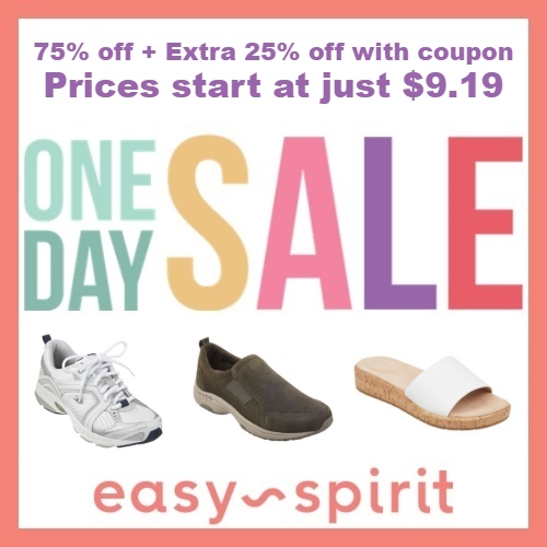 Women’s Easy Spirit Footwear 75 off + Extra 25 off with coupon!