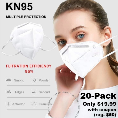 60% off 20-PK of KN95 Masks : Only $19.99 | MyBargainBuddy.com
