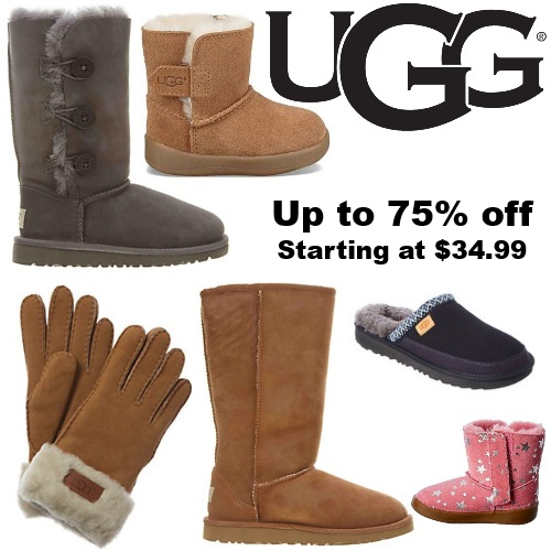 Up to 75% off UGG Footwear and Accessories : Starting at $34.99
